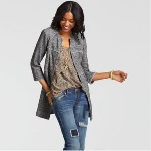 CAbi Style #5344 Paisley Folklore Floral Flutter Sleeve Blouse, Size L